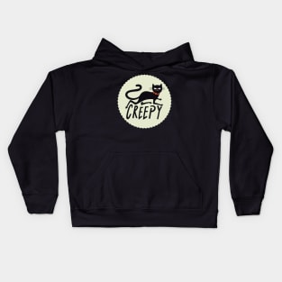 Creepy Black Cat Kids Hoodie